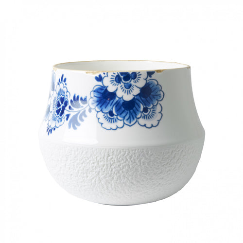 Blauw Bloesem Flower Pot 3 Heinen Delfts Blue from Holland
