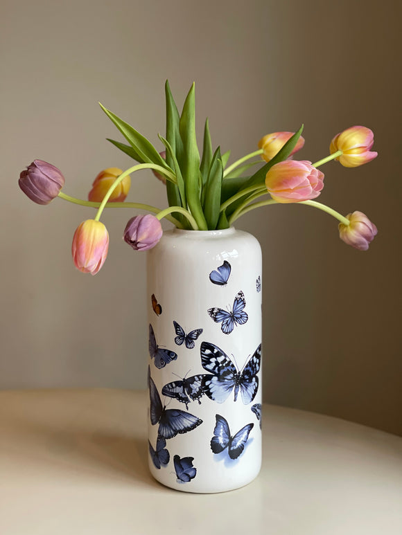 Butterfly Heinen Delfts Blue Vase