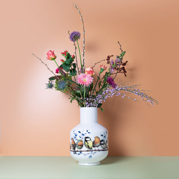 Vase Tall Ball Forest Birds