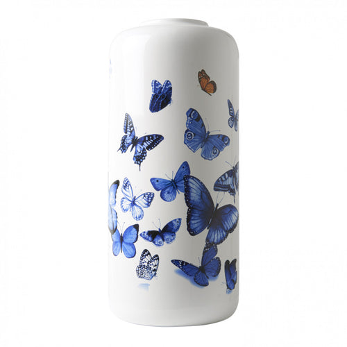Heinen Delfts Blue - Vase Cylinder Butterflies