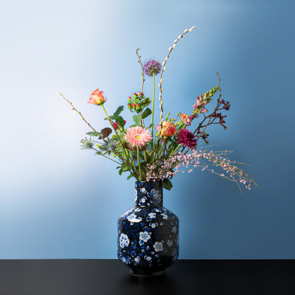 Vase Tall Ball Black