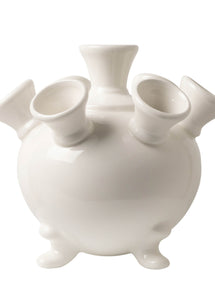Vase Tulip on Legs White