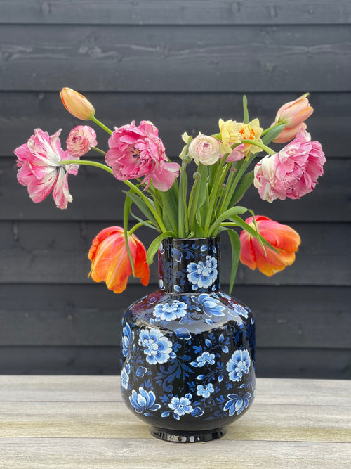 Vase Tall Ball Black