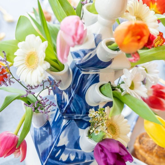 Delfts Blue Vase from Holland - Vase Tripartite Tulip