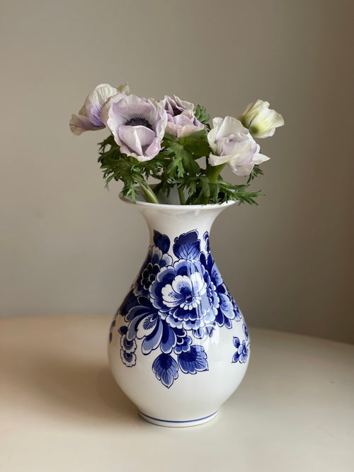 Vase Belly Flower Large Delfts Blue Vase from Holland