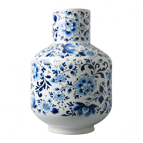 Delfts Blue Tall Ball Flower Vase from Holland